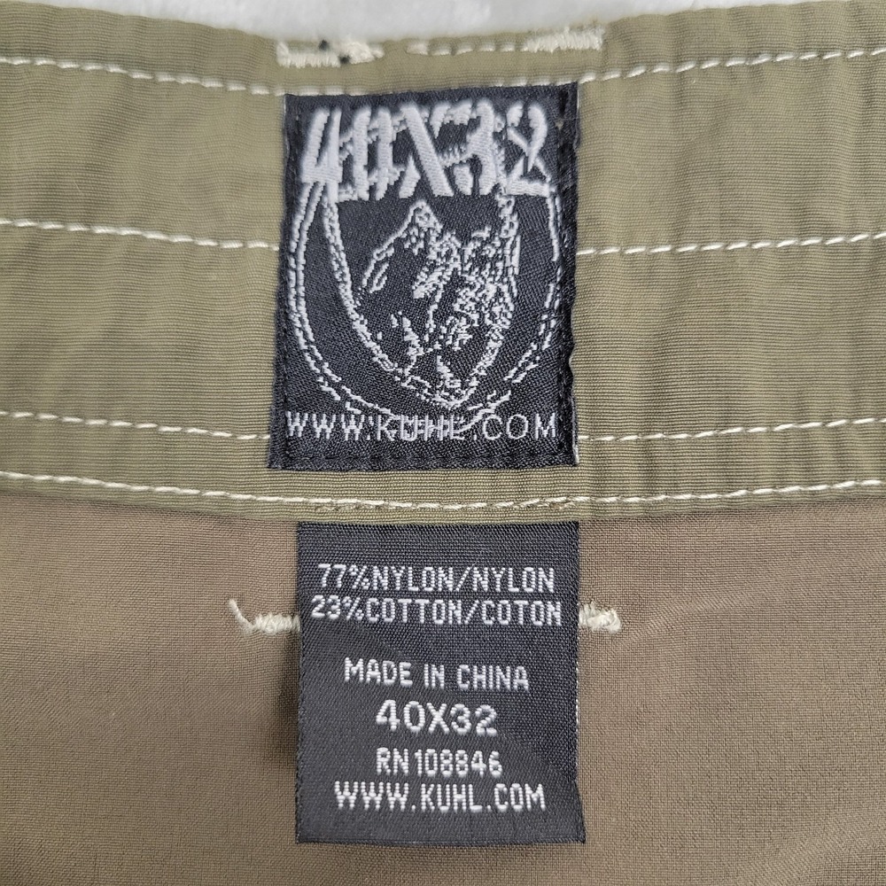 KUHL Mens Liberator Convertible Stealth Zip Off System Pants 40x33 Olive Green - Picture 8 of 13